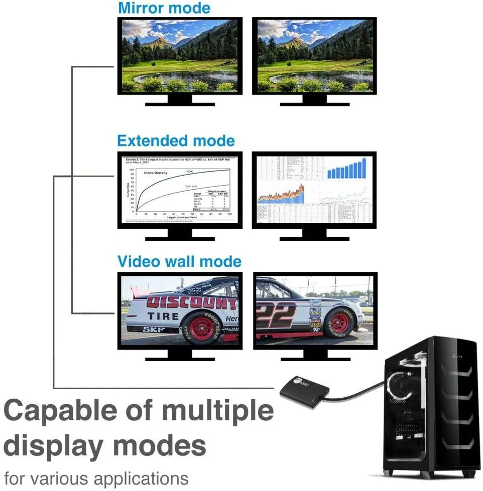 SIIG DisplayPort MST Hub Splitter (Multi-Stream Transport)