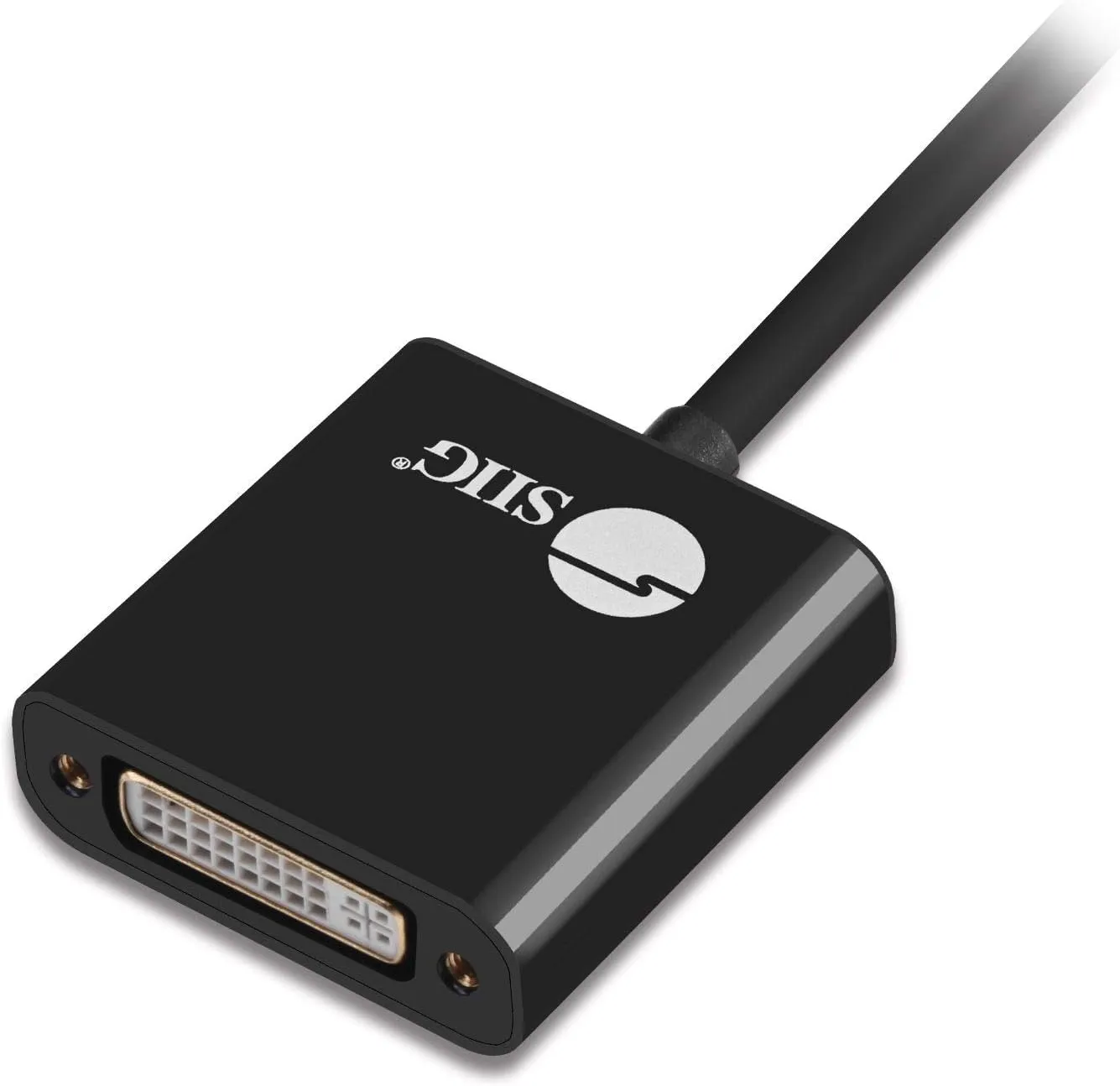 SIIG DisplayPort to DVI Adapter - Male to Female DP to DVI Cable Converter for DisplayPort Enabled Computer Systems