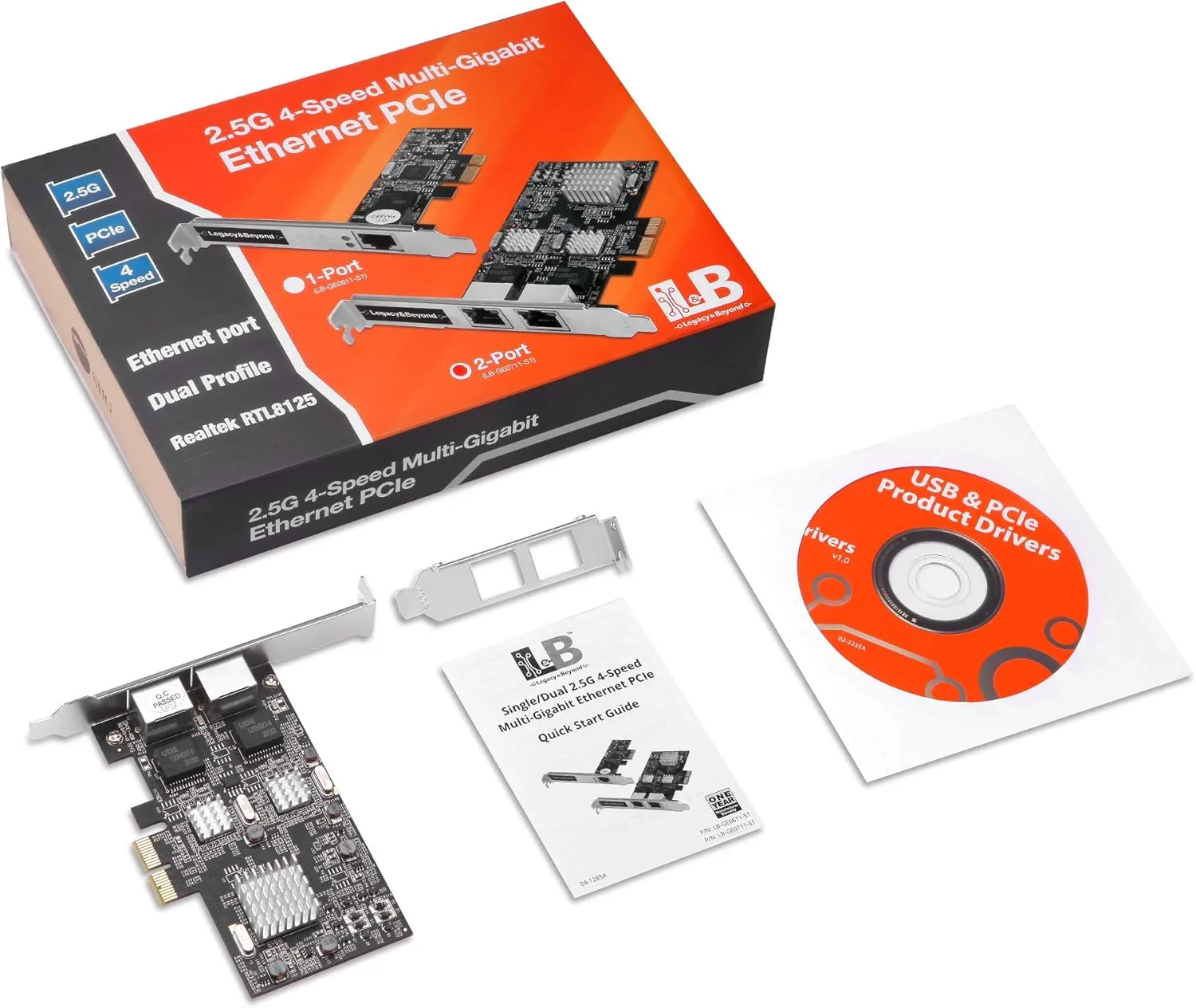 SIIG Dual 2.5G 4-Speed Multi-Gigabit Ethernet PCIe Network Card - LB-GE0711-S1