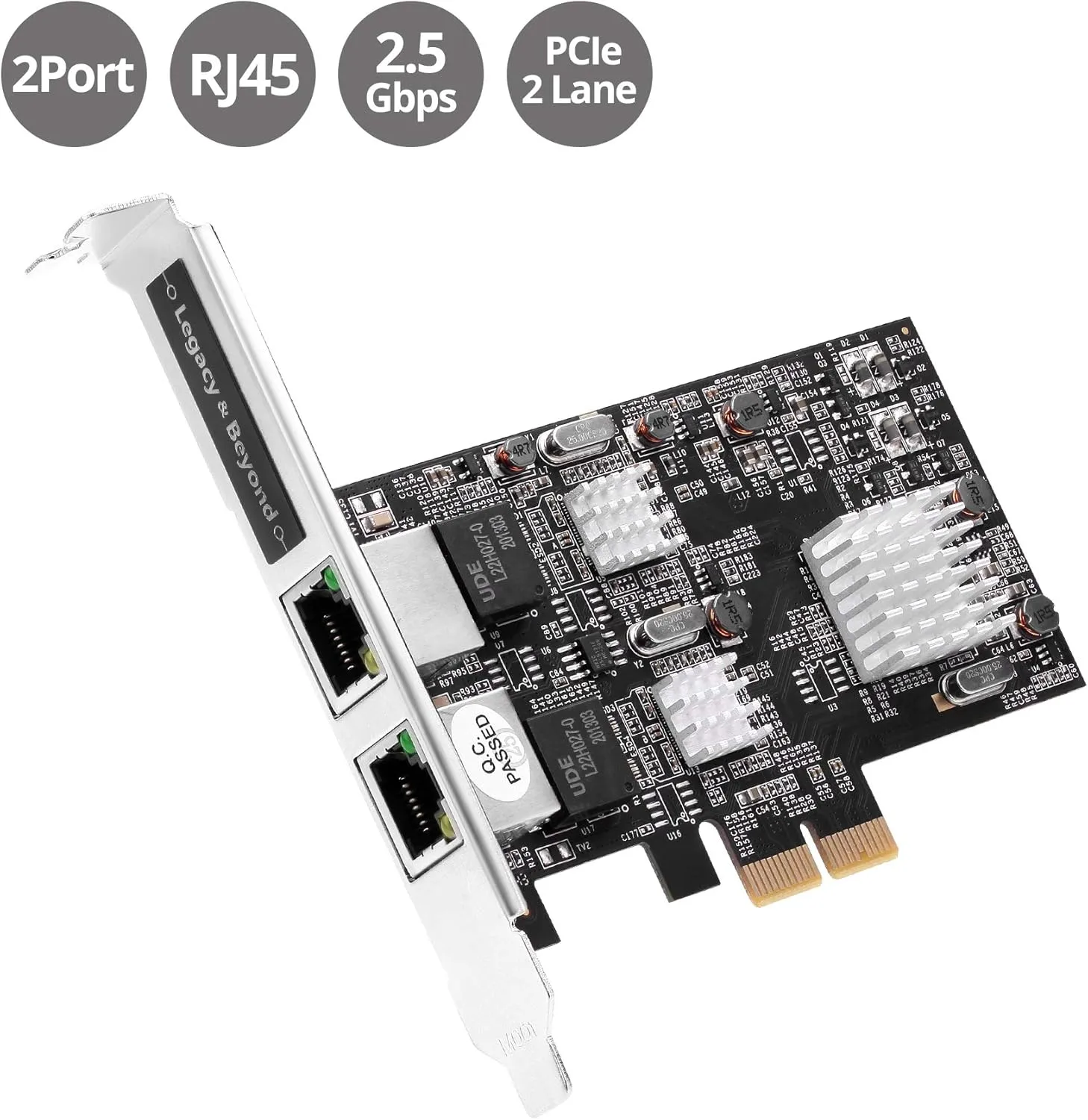 SIIG Dual 2.5G 4-Speed Multi-Gigabit Ethernet PCIe Network Card - LB-GE0711-S1