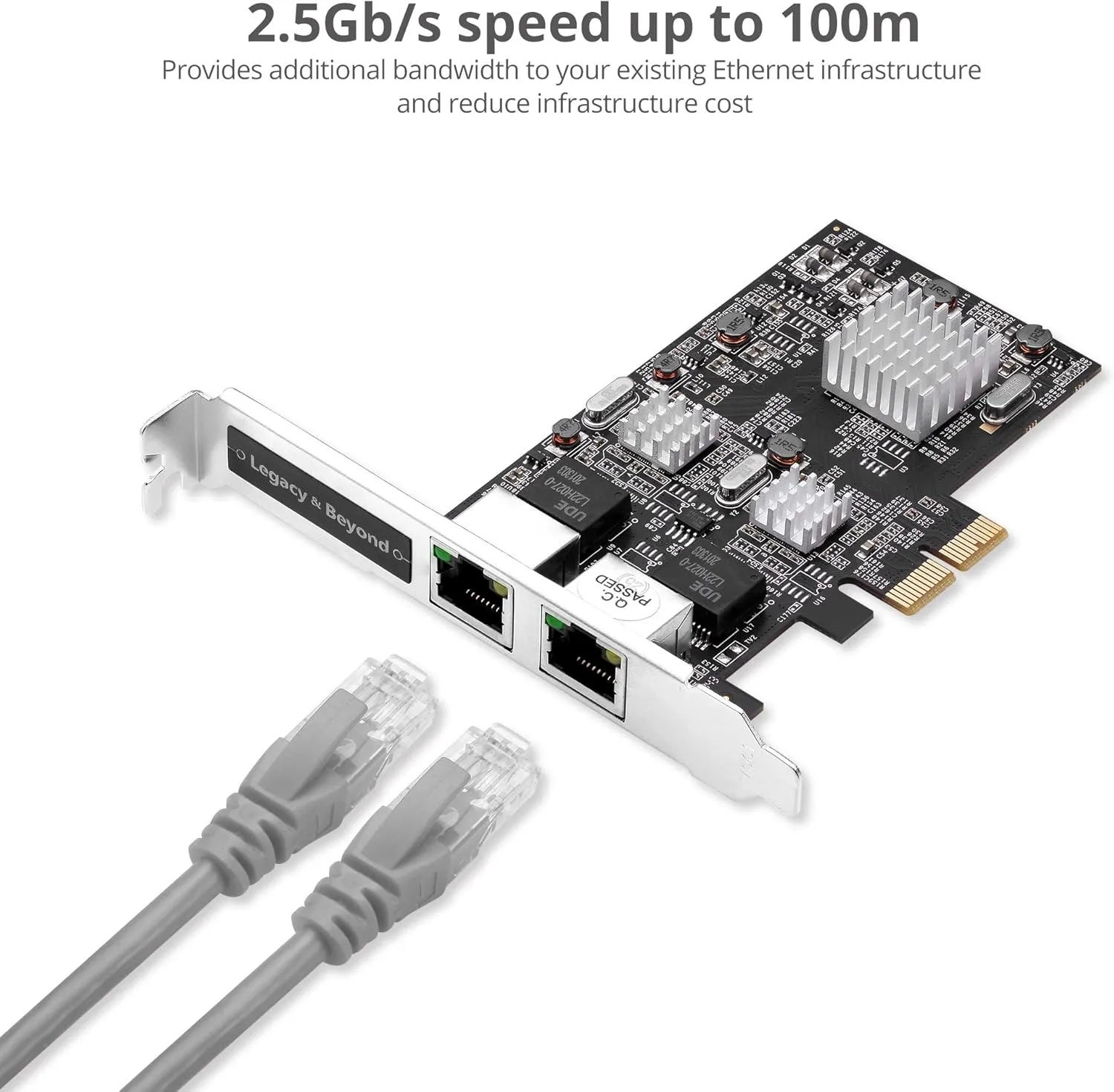 SIIG Dual 2.5G 4-Speed Multi-Gigabit Ethernet PCIe Network Card - LB-GE0711-S1