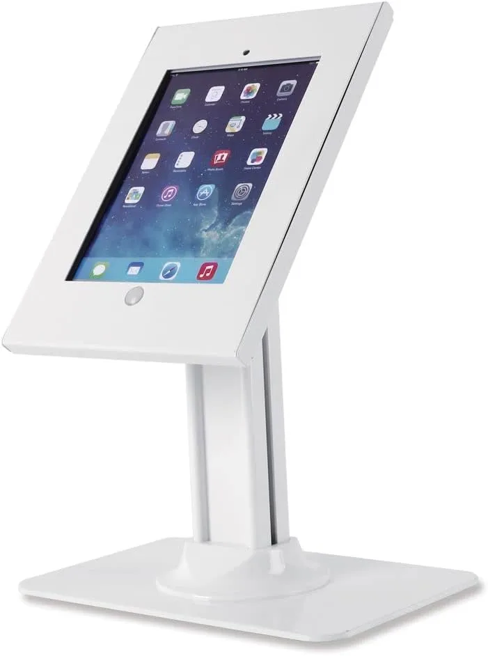 SIIG Security Lockable Countertop Kiosk & Tilting Adjustable Metal POS Stand for iPad (2/3/4/Air/Air2/Gen5/Gen6) - CE-MT2611-S1 Screen Size 9.7" and Below