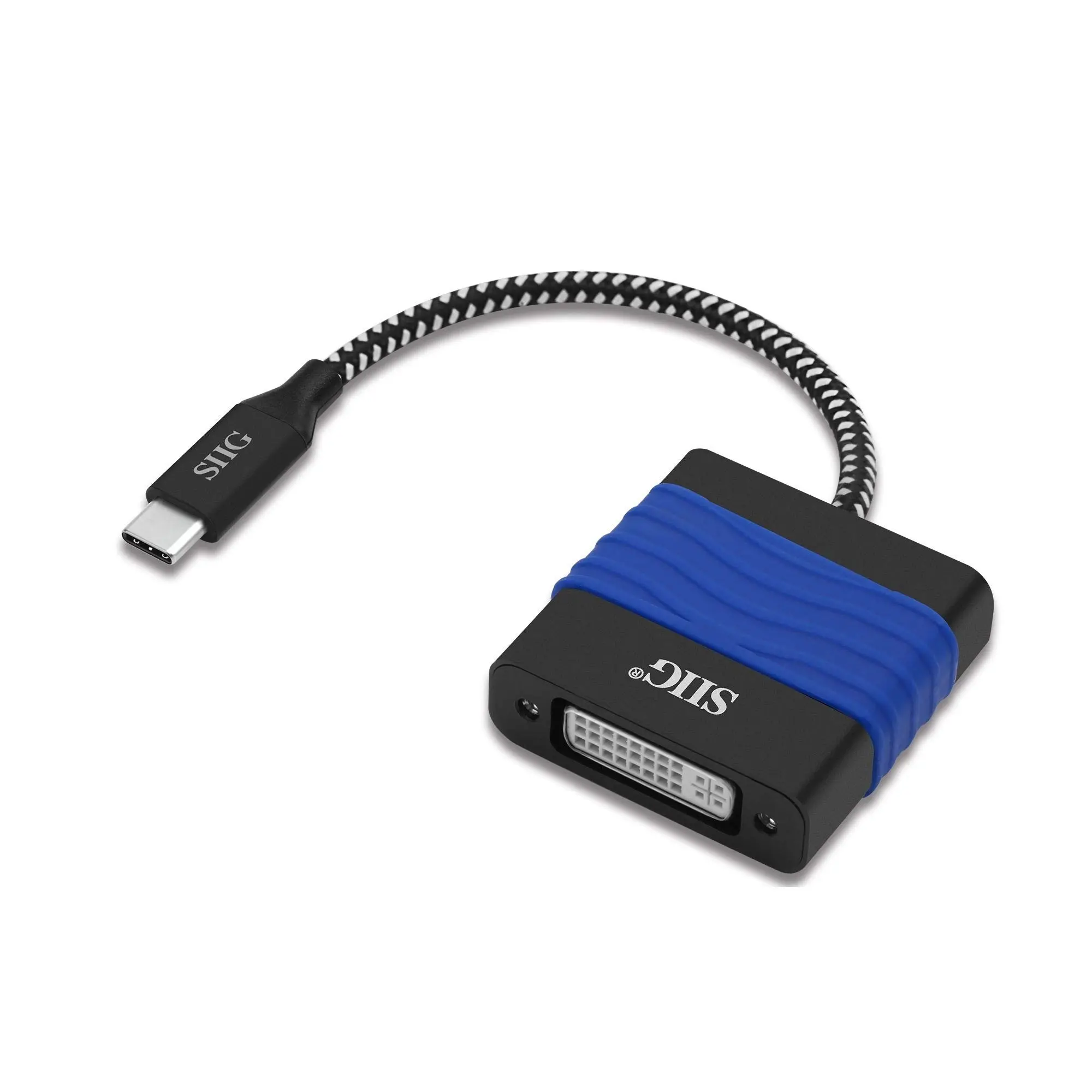 SIIG USB Type C to DVI Adapter - Thunderbolt 3 DisplayPort Alternate Mode Compatible for MacBook Pro