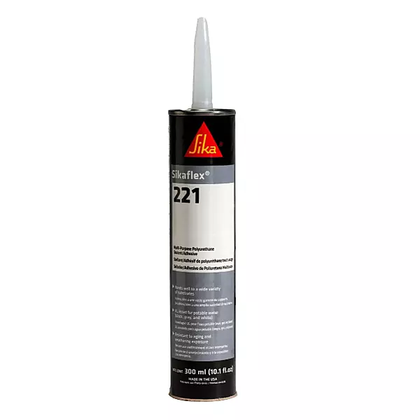 SIKA Sikaflex-221 Multi-Purpose Polyurethane Sealant/Adhesive, 10.1 fl oz, White – Fast-Curing, Permanent Elastic Bond
