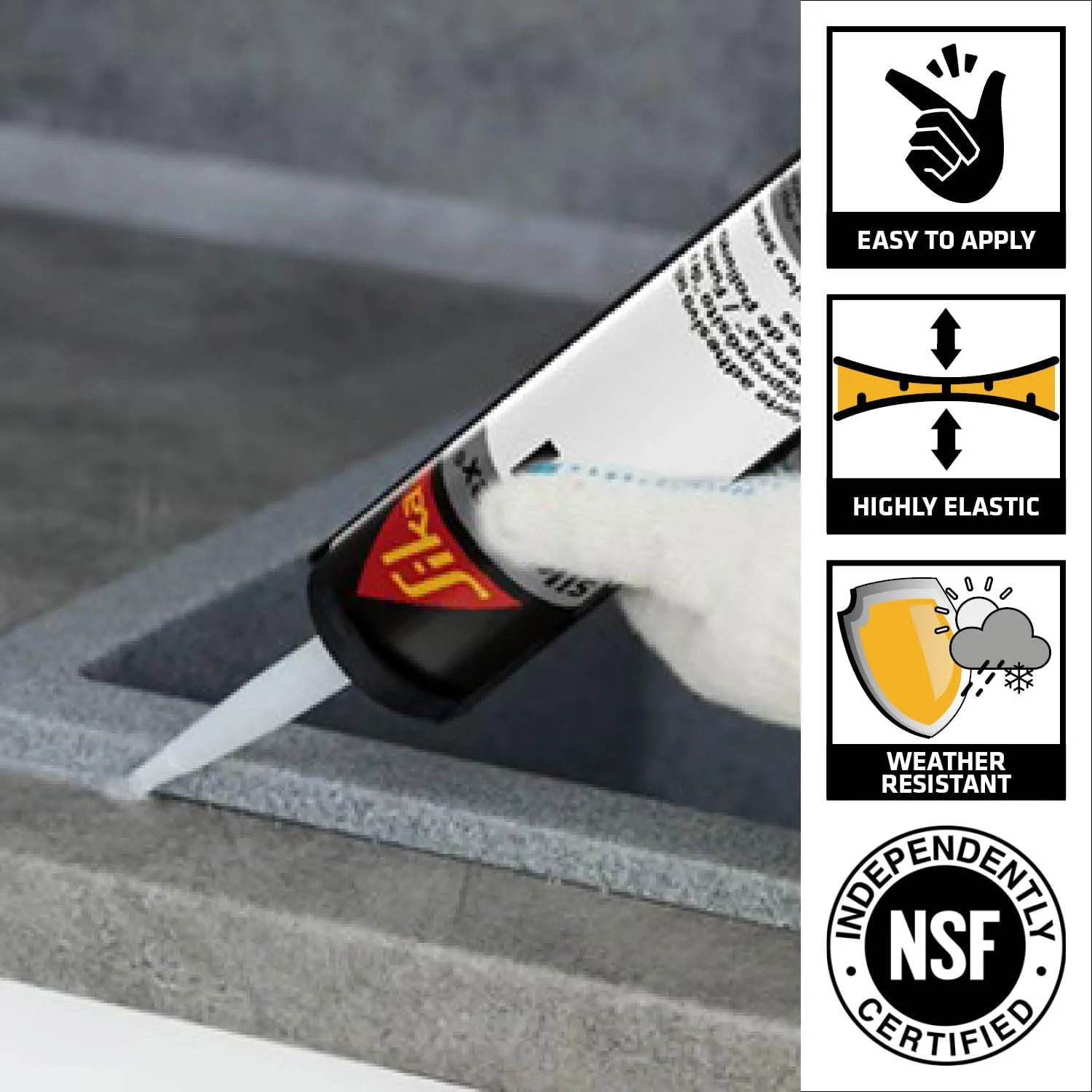 SIKA Sikaflex-221 Multi-Purpose Polyurethane Sealant/Adhesive, 10.1 fl oz, White – Fast-Curing, Permanent Elastic Bond