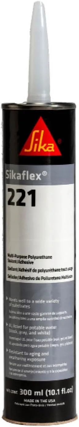 SIKA Sikaflex-221 Multi-Purpose Polyurethane Sealant/Adhesive, 10.1 fl oz, White – Fast-Curing, Permanent Elastic Bond