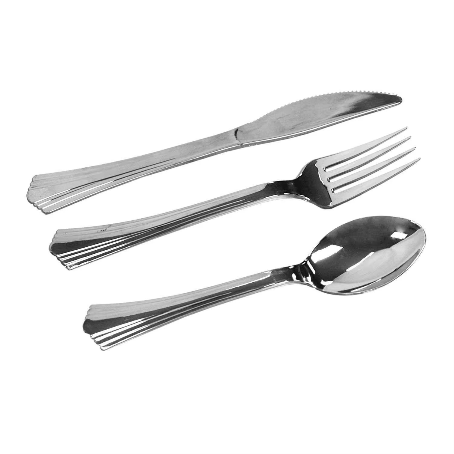 PREMIUM SILVER PLASTIC CUTLERY