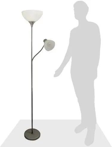SIMPLE DESIGNS LF2000 Mother-Daughter Floor Lamp with Reading Light