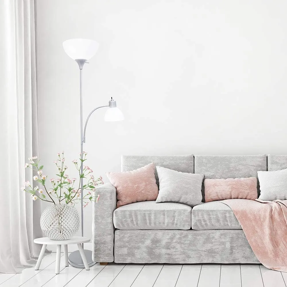 SIMPLE DESIGNS LF2000 Mother-Daughter Floor Lamp with Reading Light