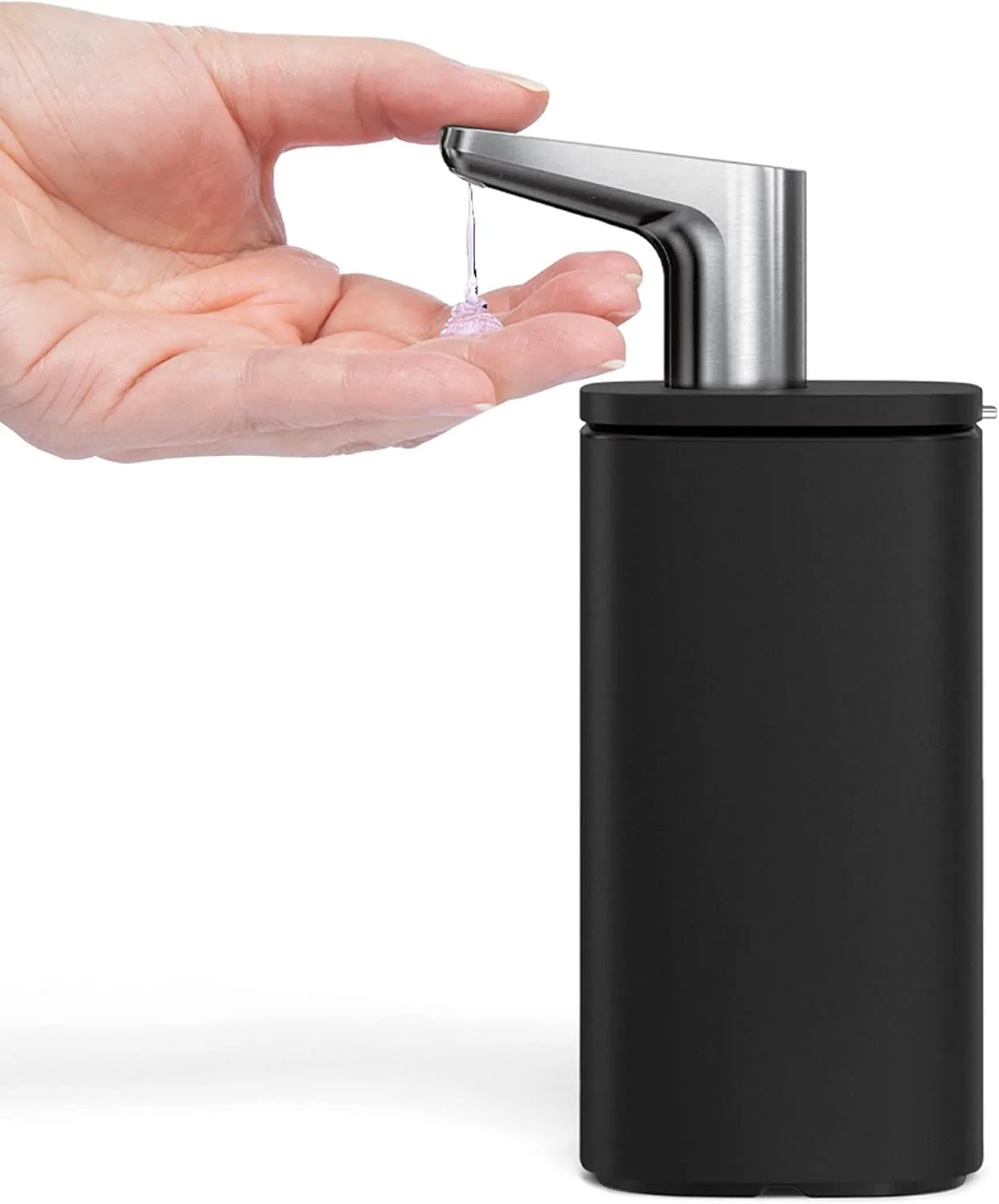 simplehuman Pulse Pump Countertop Liquid Soap Dispenser, Drip-Free Stainless Steel