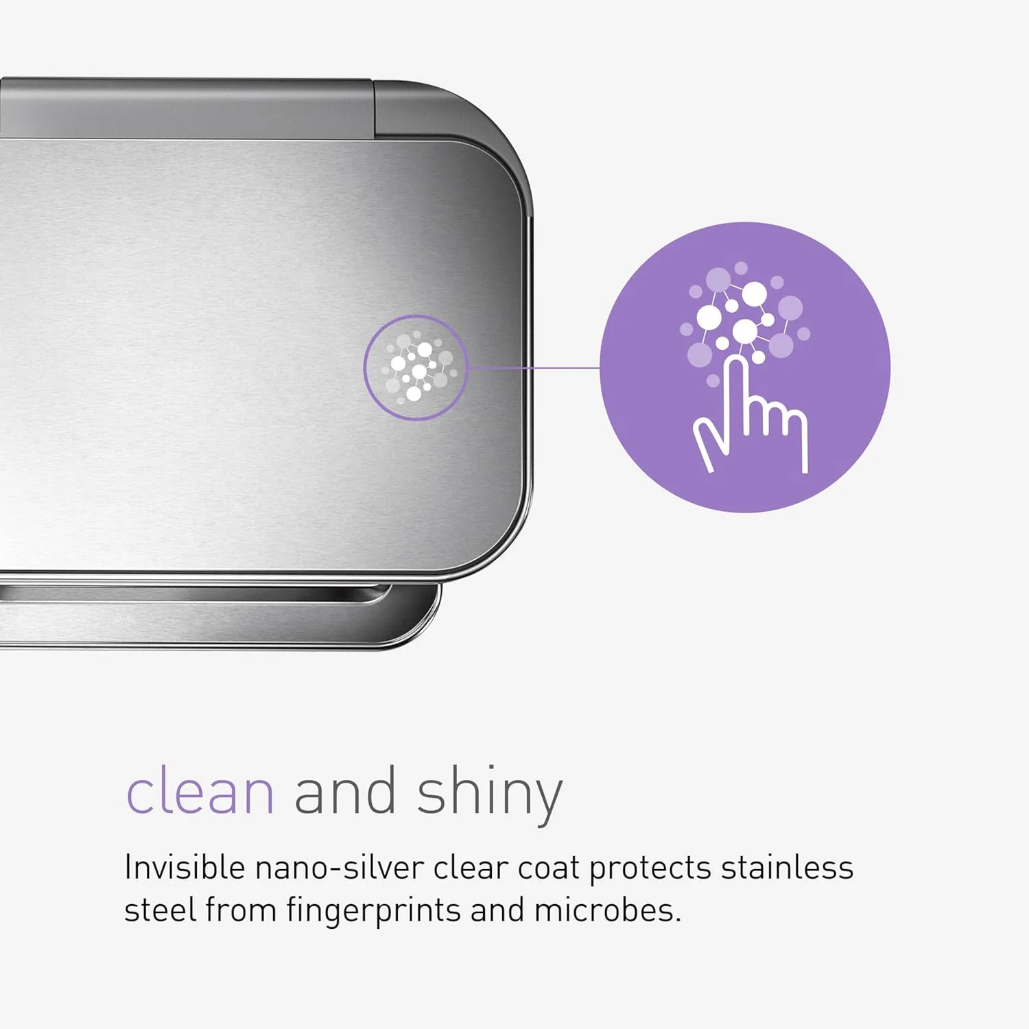 simplehuman 45 Liter / 12 Gallon Liter Rectangular Hands-Free Kitchen Step Trash Can with Soft-Close Lid
