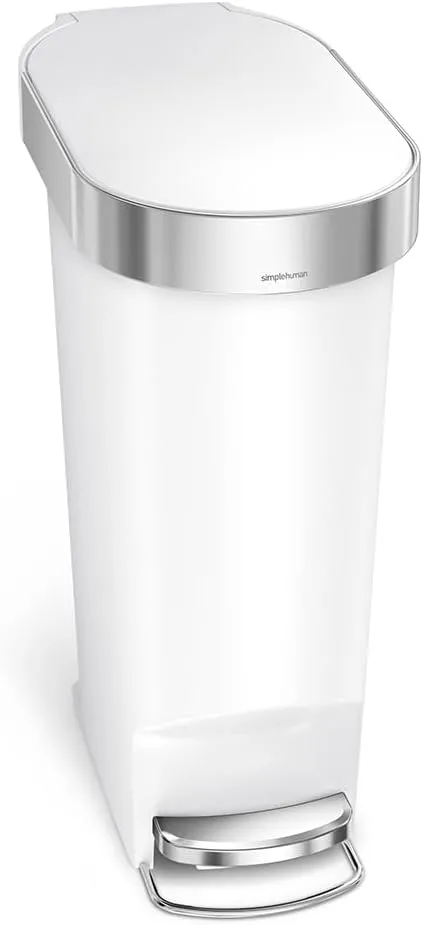 simplehuman Step Trash Can with LidShox, Steel Pedal & Liner Rim