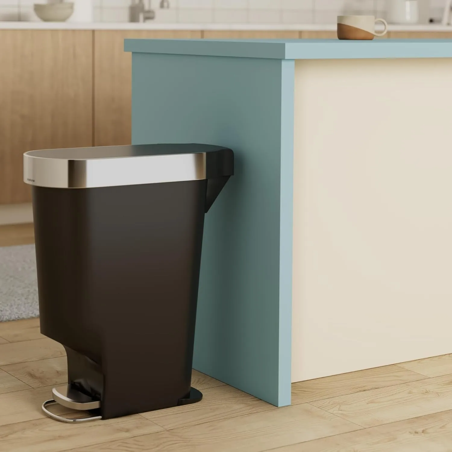 simplehuman Step Trash Can with LidShox, Steel Pedal & Liner Rim