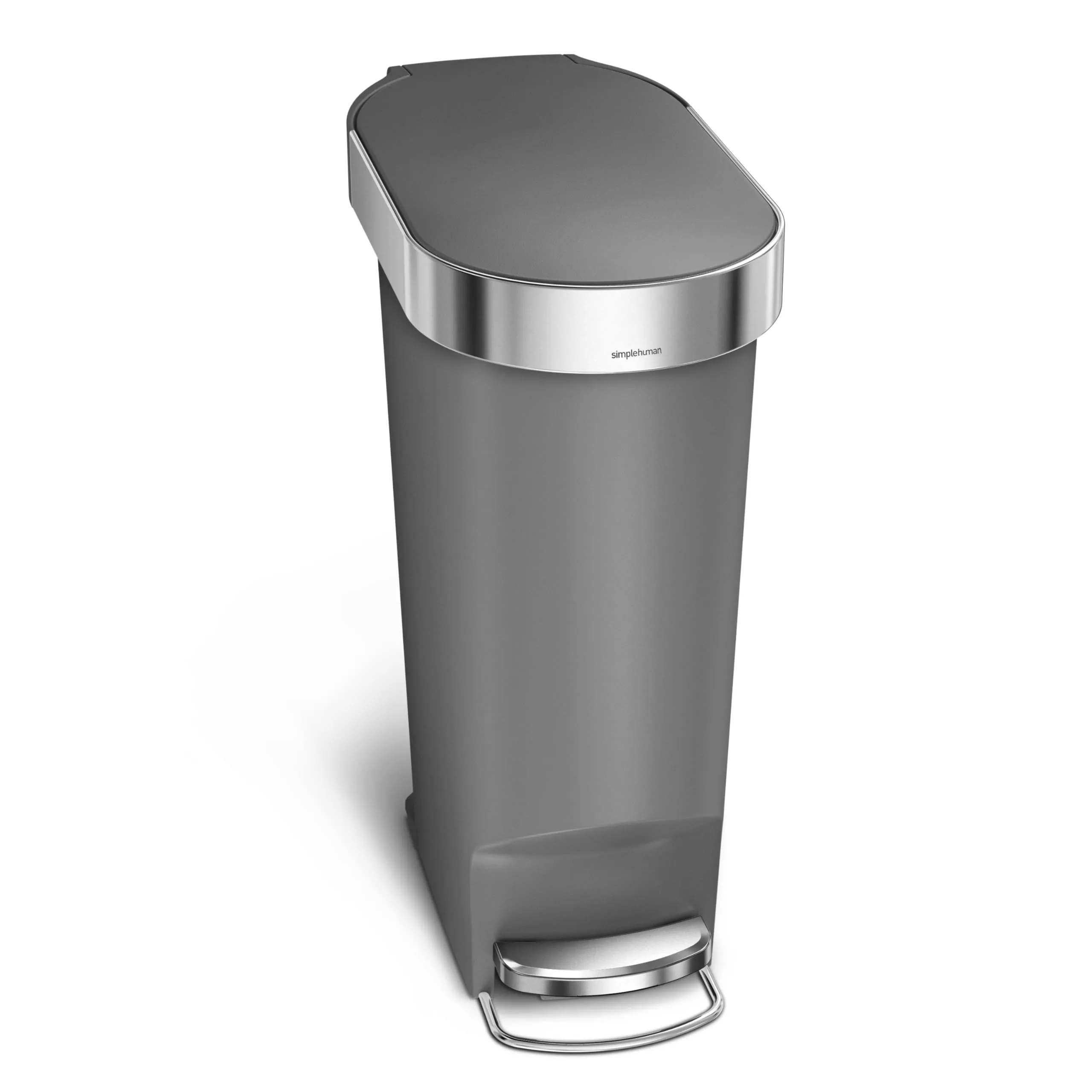 simplehuman Step Trash Can with LidShox, Steel Pedal & Liner Rim