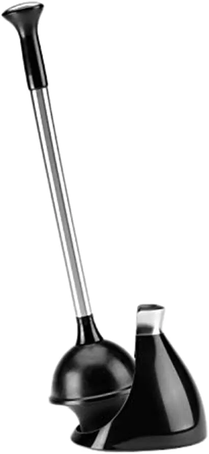 simplehuman Toilet Brush and Plunger with Caddy, Stainless Steel