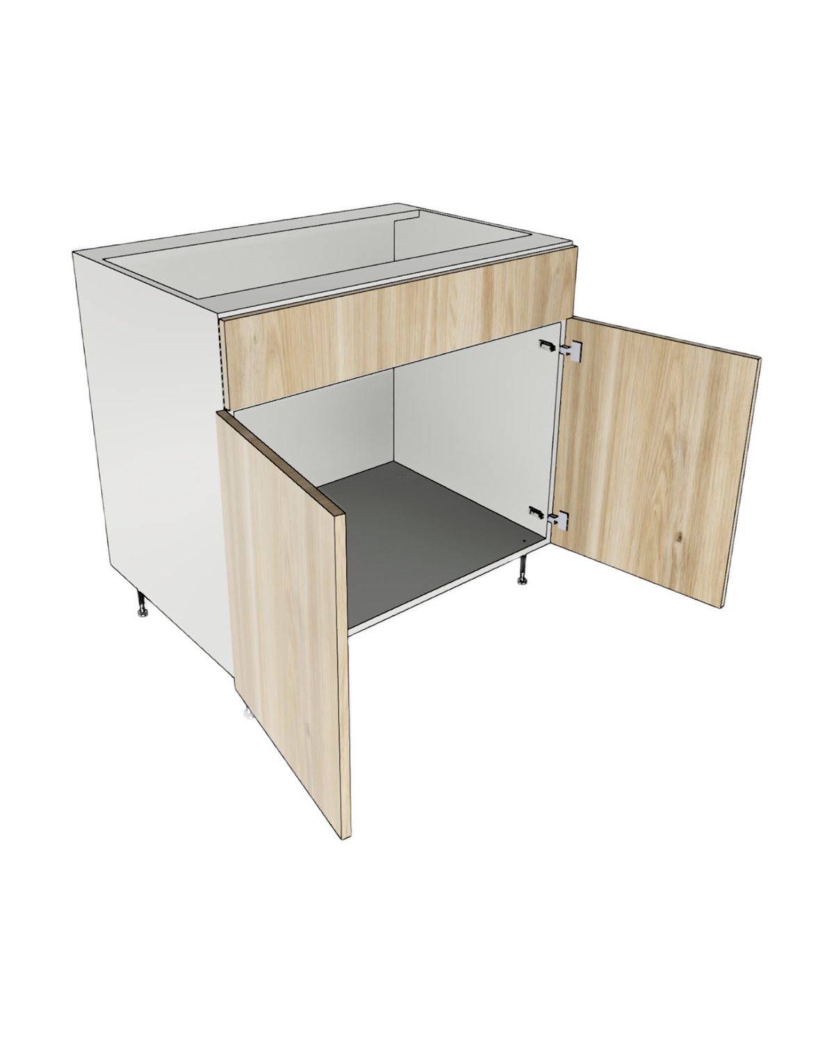 SINK BASE CABINET 2 DOORS 1 FALSE FRONT
