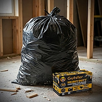 GUTSTER - HD Contractor Bags - 42G 3mil Black 50ct Flap Tie