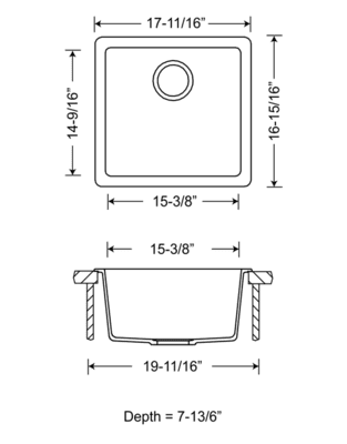 Single Bar Bowl Granite Composite - Beige Single Bar Bowl Granite Composite - Beige