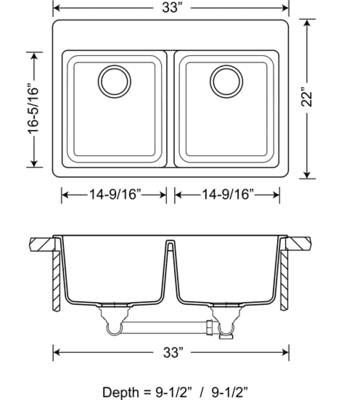 Double Equal Bowl Granite Composite - Brown Double Equal Bowl Granite Composite - Brown