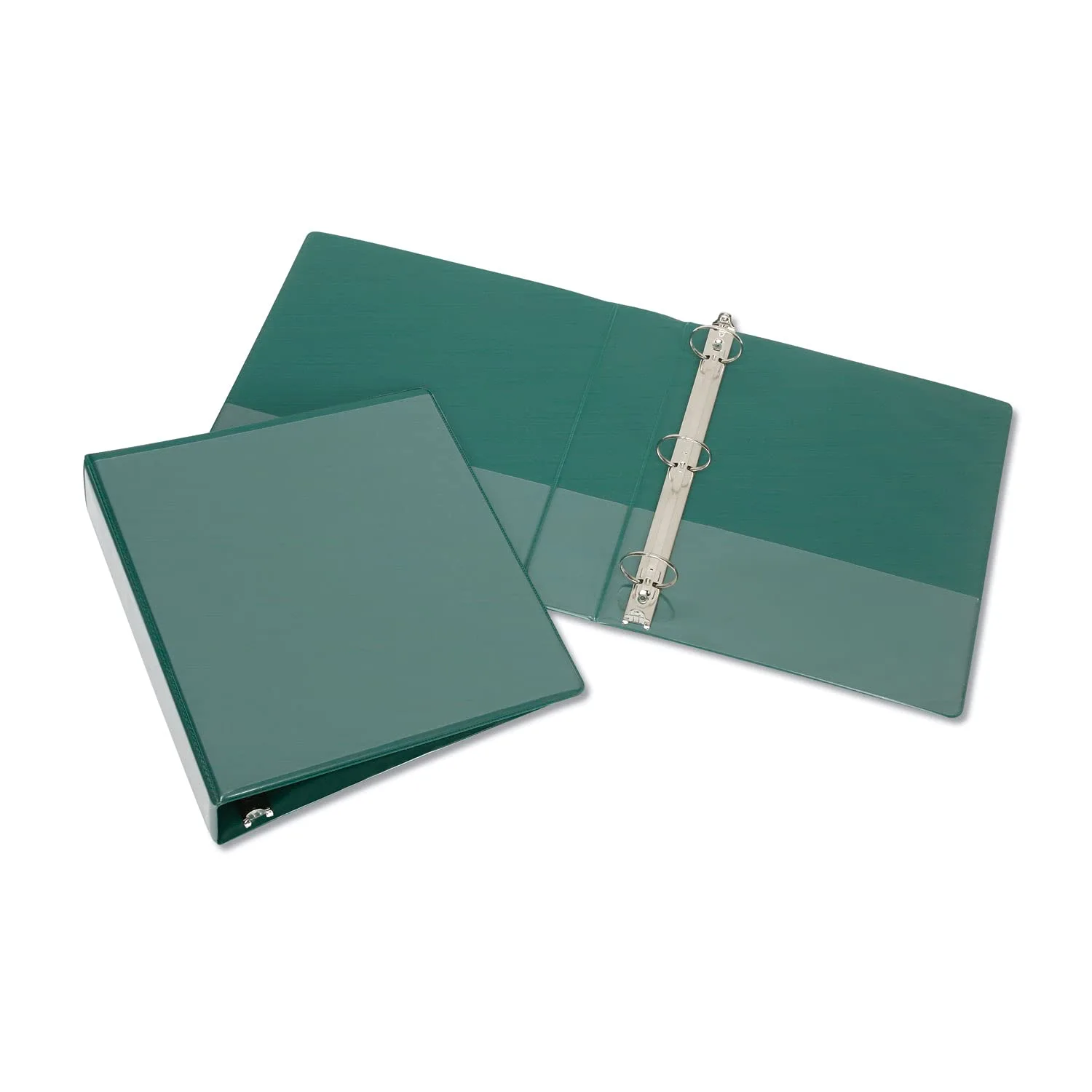 Round Ring View Binders - 3" Capacity - Green