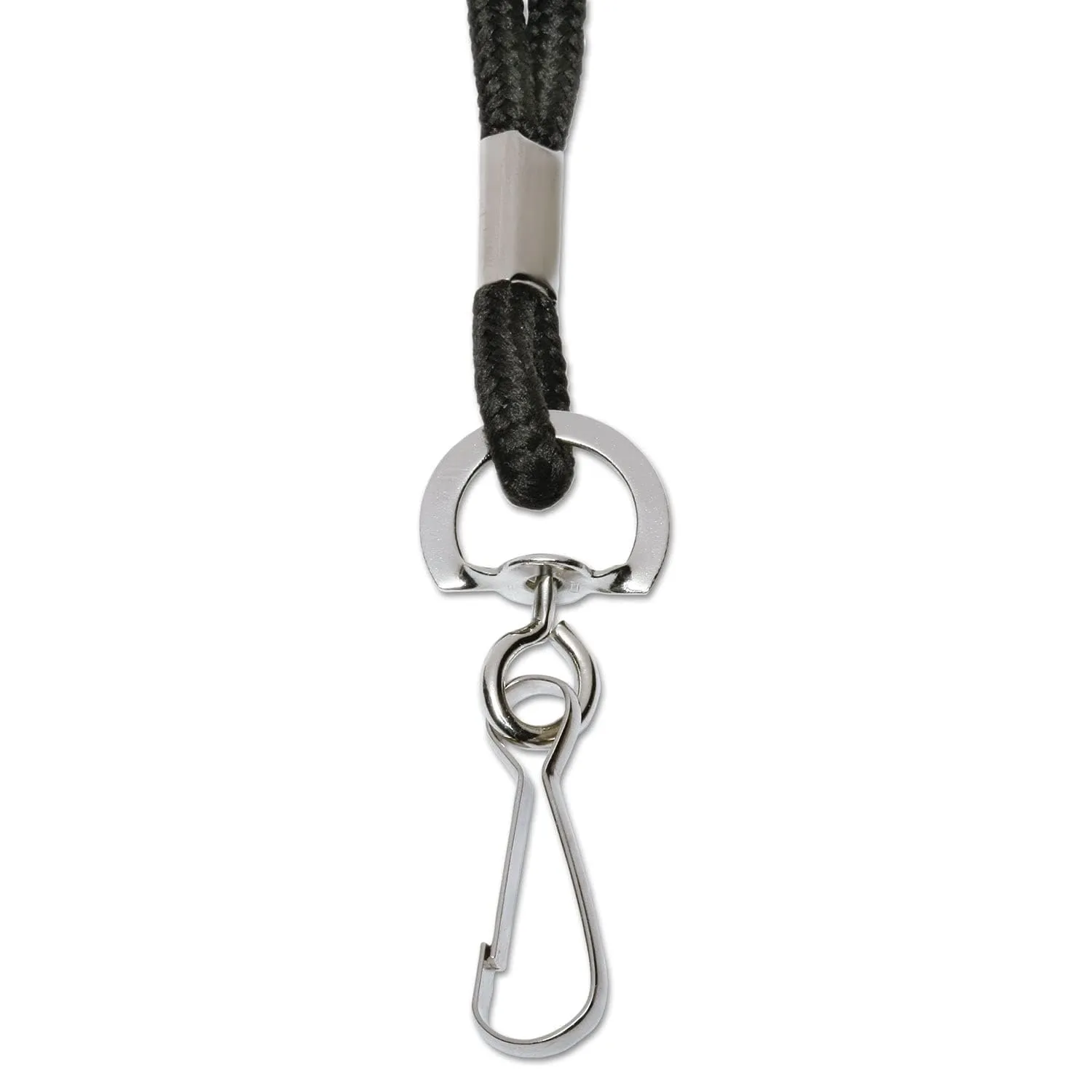 SKILCRAFT Lanyard With J-Hook, 36in, Black, Pack Of 12 (AbilityOne 8455-01-645-2730)