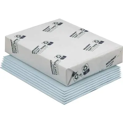 SKILCRAFT Color Xerographic Copy Paper, 20 lb, Blue, 8.5 x 11, 5000 Sheets
