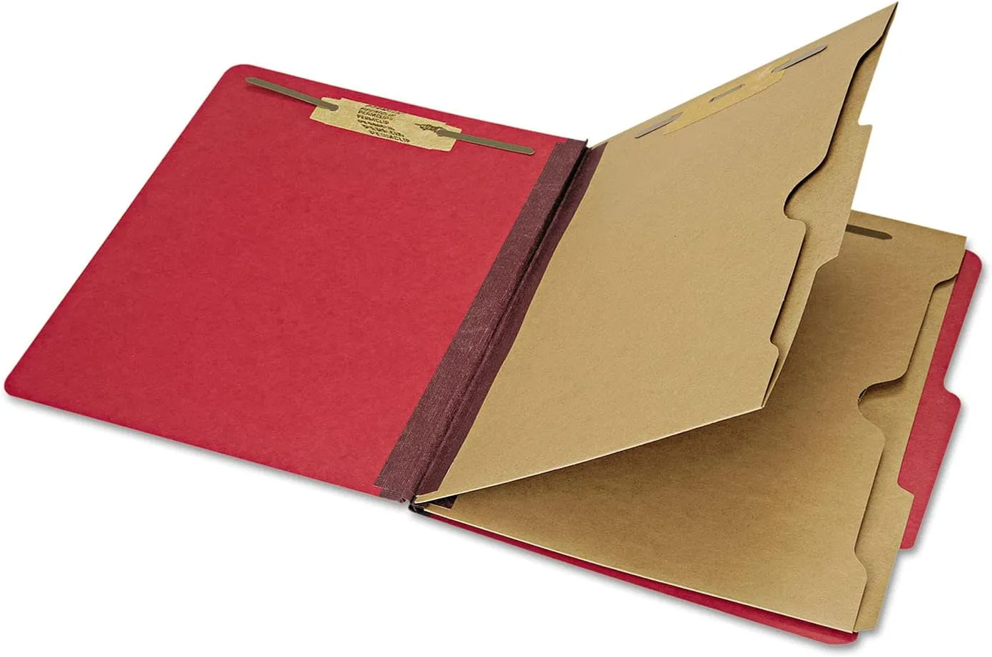 Skilcraft 7530-01-600-6972 Classification Pocket Folder, Letter Size, Dark Red (Box of 10)