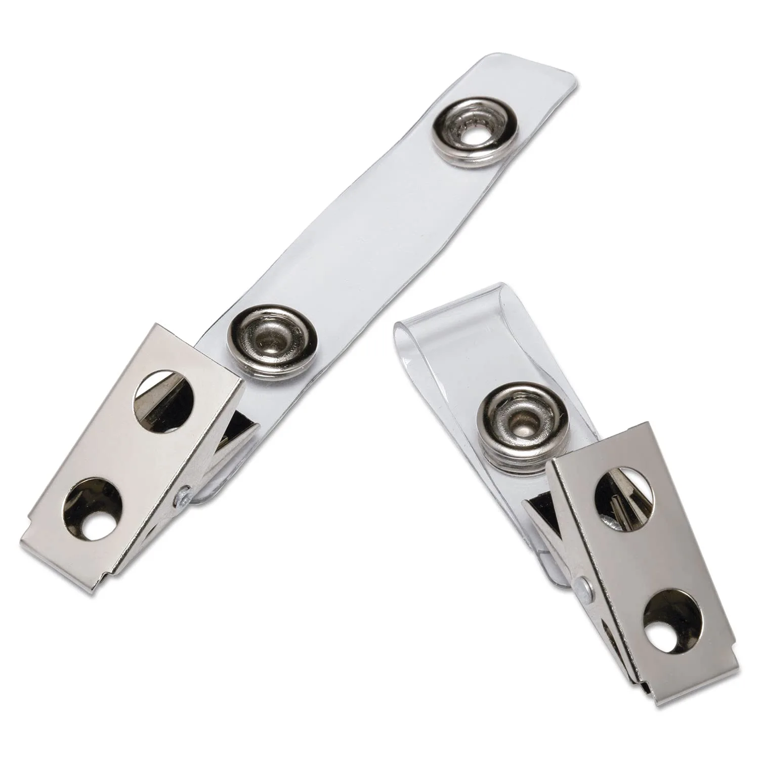 SKILCRAFT Clip Adapter Strap, Clear, Pack of 100