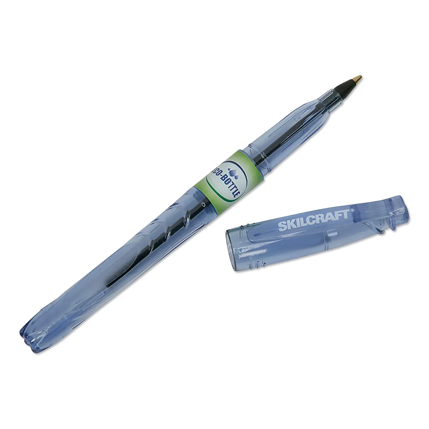 AbilityOne - 7520016827160 - SKILCRAFT® Eco-Bottle Stick Ballpoint Pen - Fine Point - Black Ink - 12 units