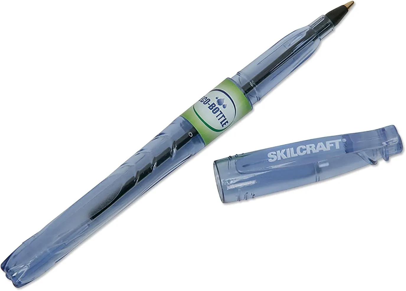 AbilityOne - 7520016827160 - SKILCRAFT® Eco-Bottle Stick Ballpoint Pen - Fine Point - Black Ink - 12 units