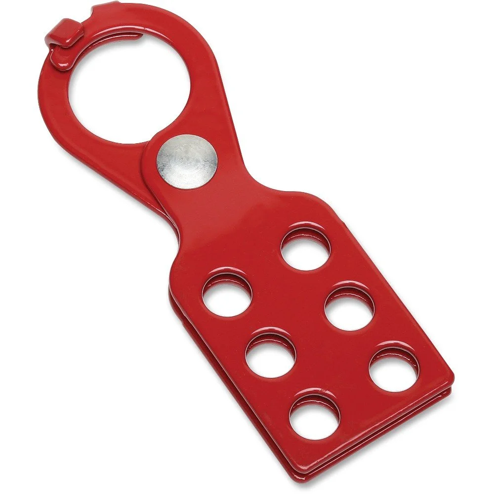 SKILCRAFT Lockout/Tagout Hasp, 1 1/2in x 5in, Red