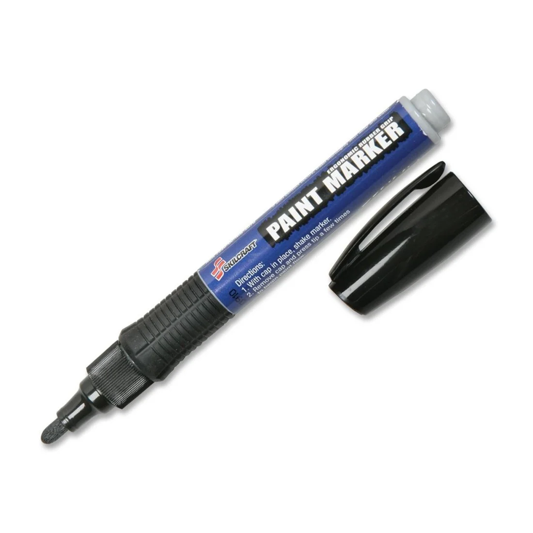 SKILCRAFT 7520-01-588-9099 Medium Point Paint Marker, Black Ink (Pack of 6)