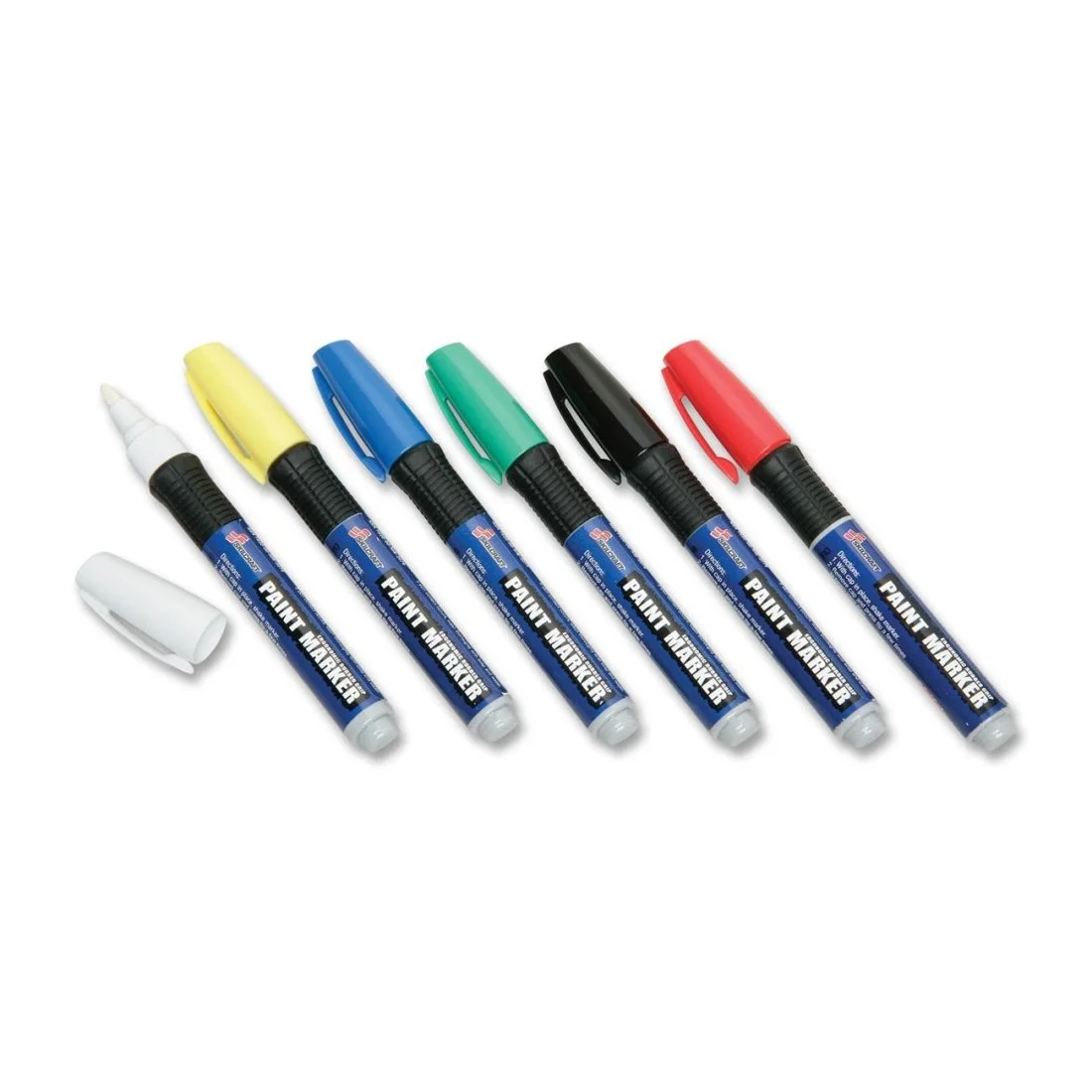 SKILCRAFT 7520-01-207-4167 Medium Point Paint Marker, Assorted Color (Pack of 6)