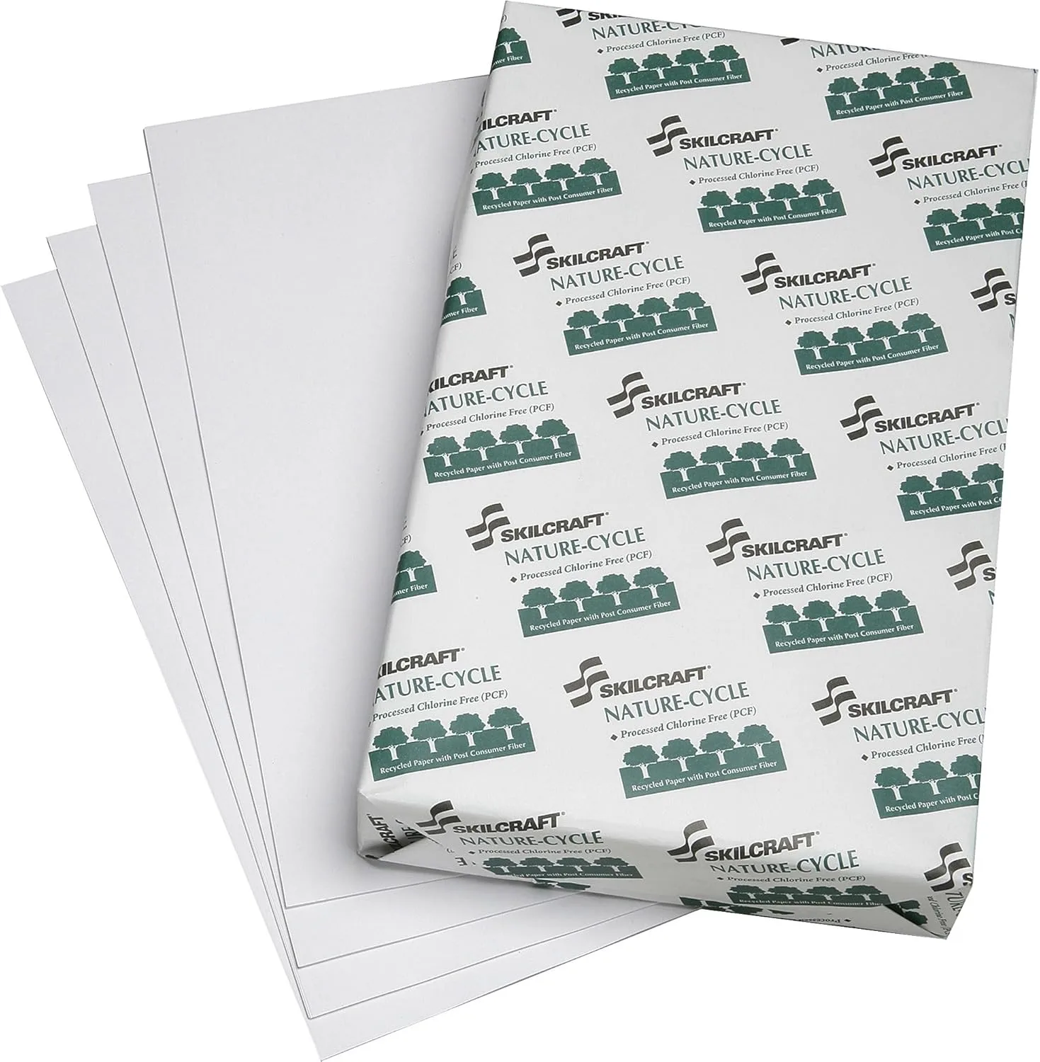 SKILCRAFT Nature-Cycle Chlorine-Free Copy Paper, Legal 8.5x14, 10 Reams (14 lb)