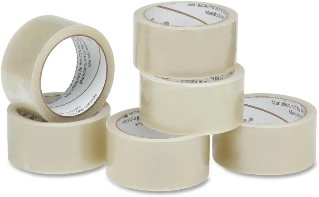 SKILCRAFT 7510-01-579-6871 Polypropylene Economy Grade Package Sealing Tape, 55 Yards x 2-Inch, 1.9 mil Thick, Clear (Pack of 6)