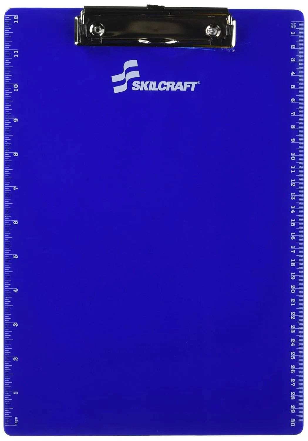 SKILCRAFT Recycled Plastic Clipboard, 9 x 12 inches, Blue