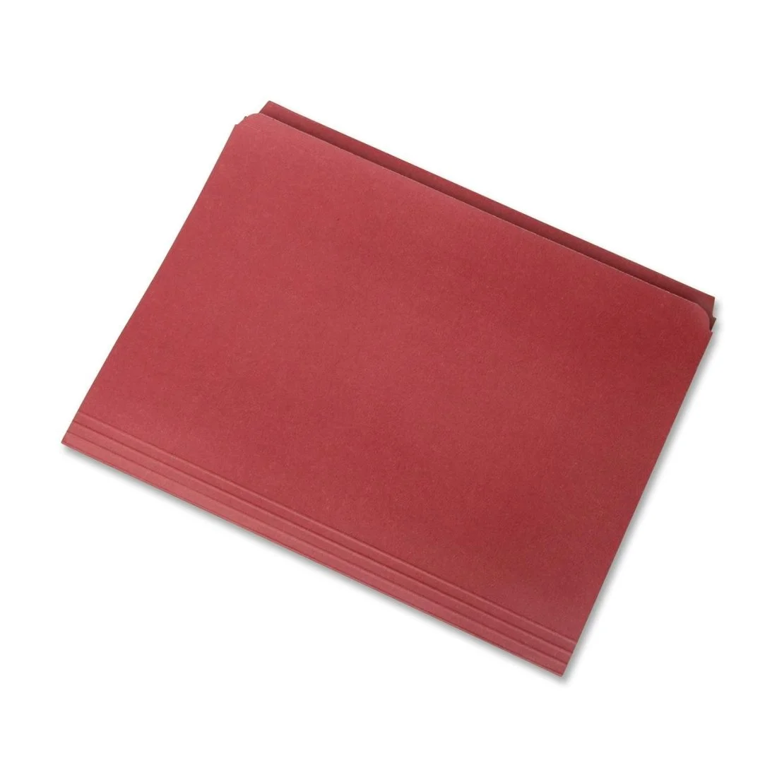SKILCRAFT 7530-01-364-9484 Straight Cut Stained File Folder, Letter Size, Red (Box of 100)