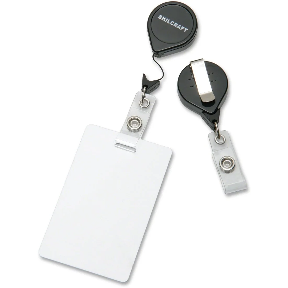 Skilcraft Retractable ID Card Reel, Black, 36in Cord
