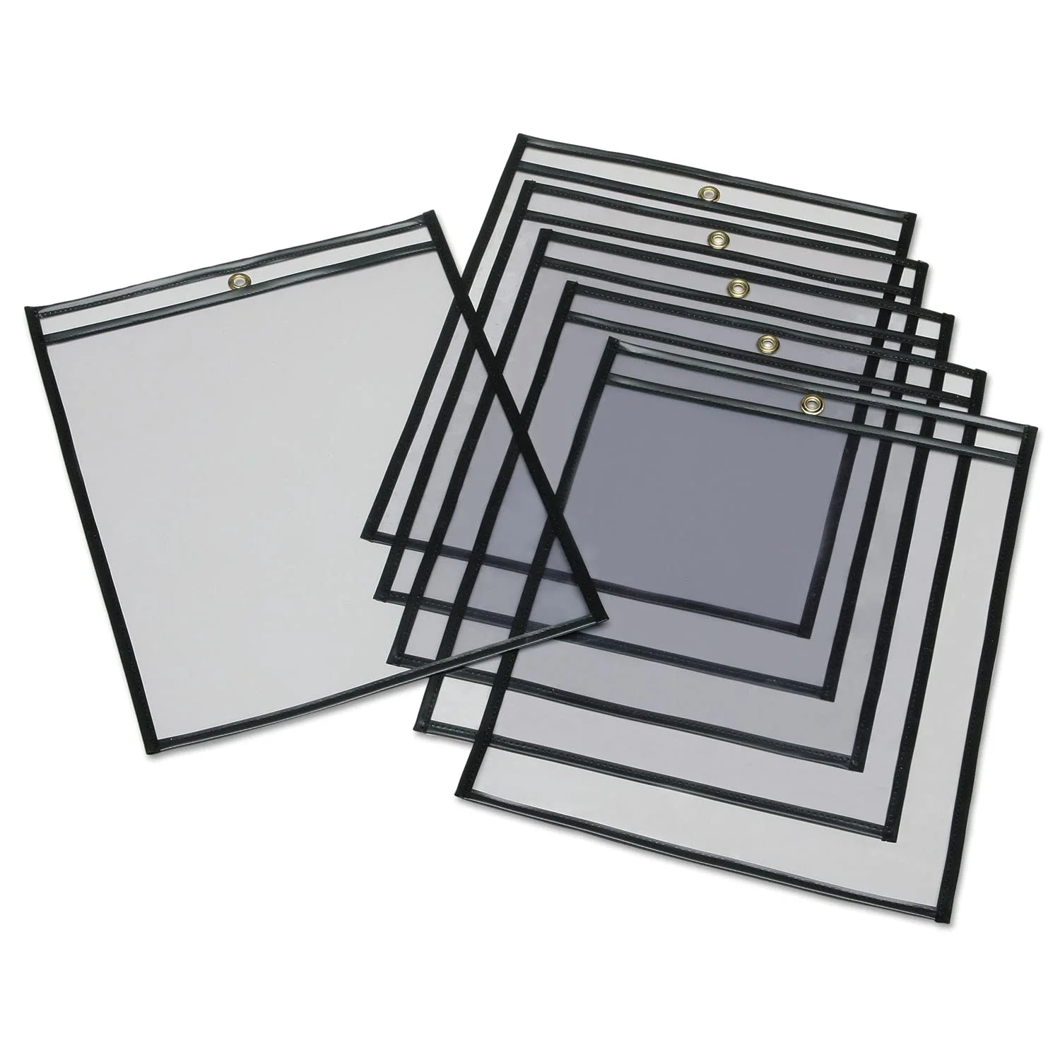 SKILCRAFT Transparent Poly Envelopes, Clear/Black, #13, Pack of 25