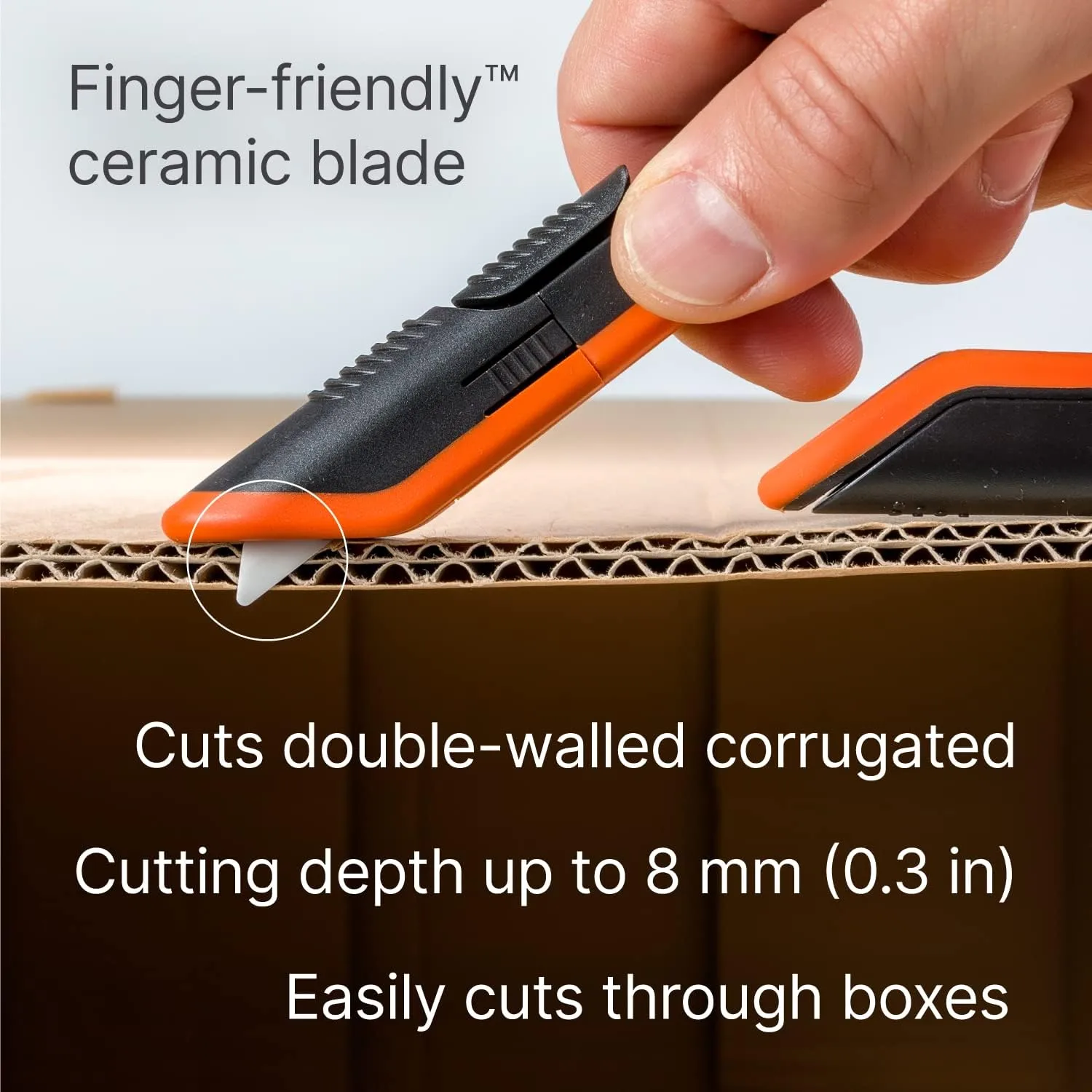 Slice - 10400 Box Cutter, 3 Position Manual Button with Ceramic Blade, Locking blade 10400 Locking Blade