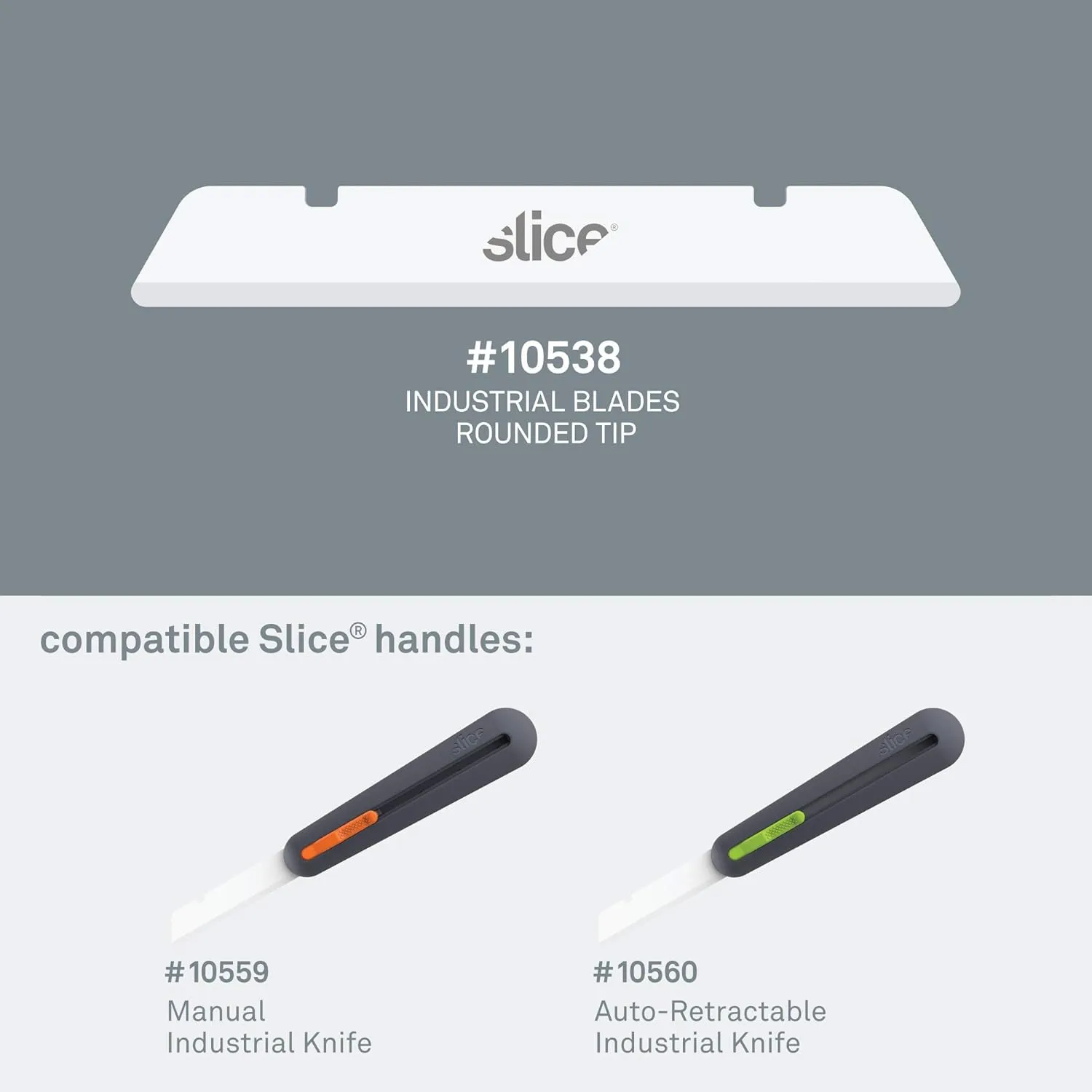 Slice 10538 Extra Long Industrial Blade, Advanced Ceramic, Rounded Tip (4 Pack)