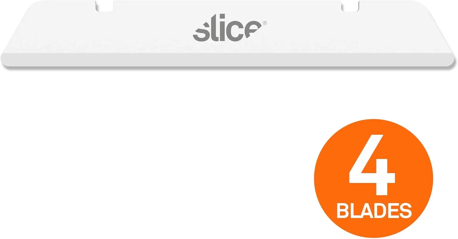 Slice 10538 Extra Long Industrial Blade, Advanced Ceramic, Rounded Tip (4 Pack)