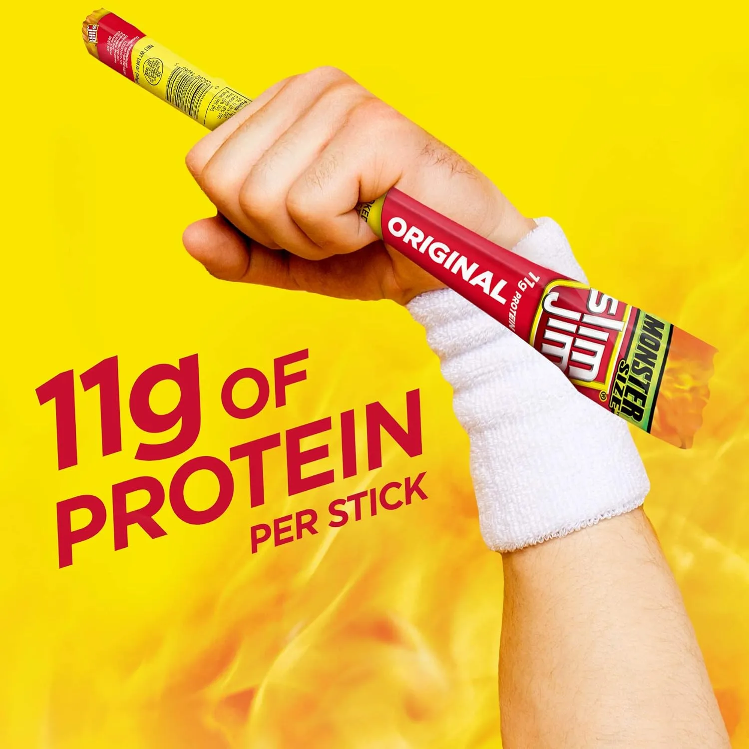 Slim Jim Monster Smoked Meat Sticks, Original Flavor, High Protein, Camping Snack