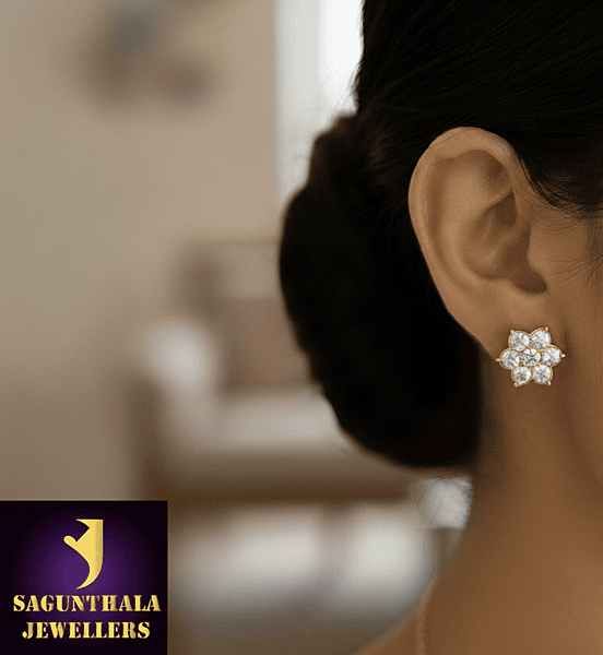 7 STONE DIAMOND SMALL STUDS