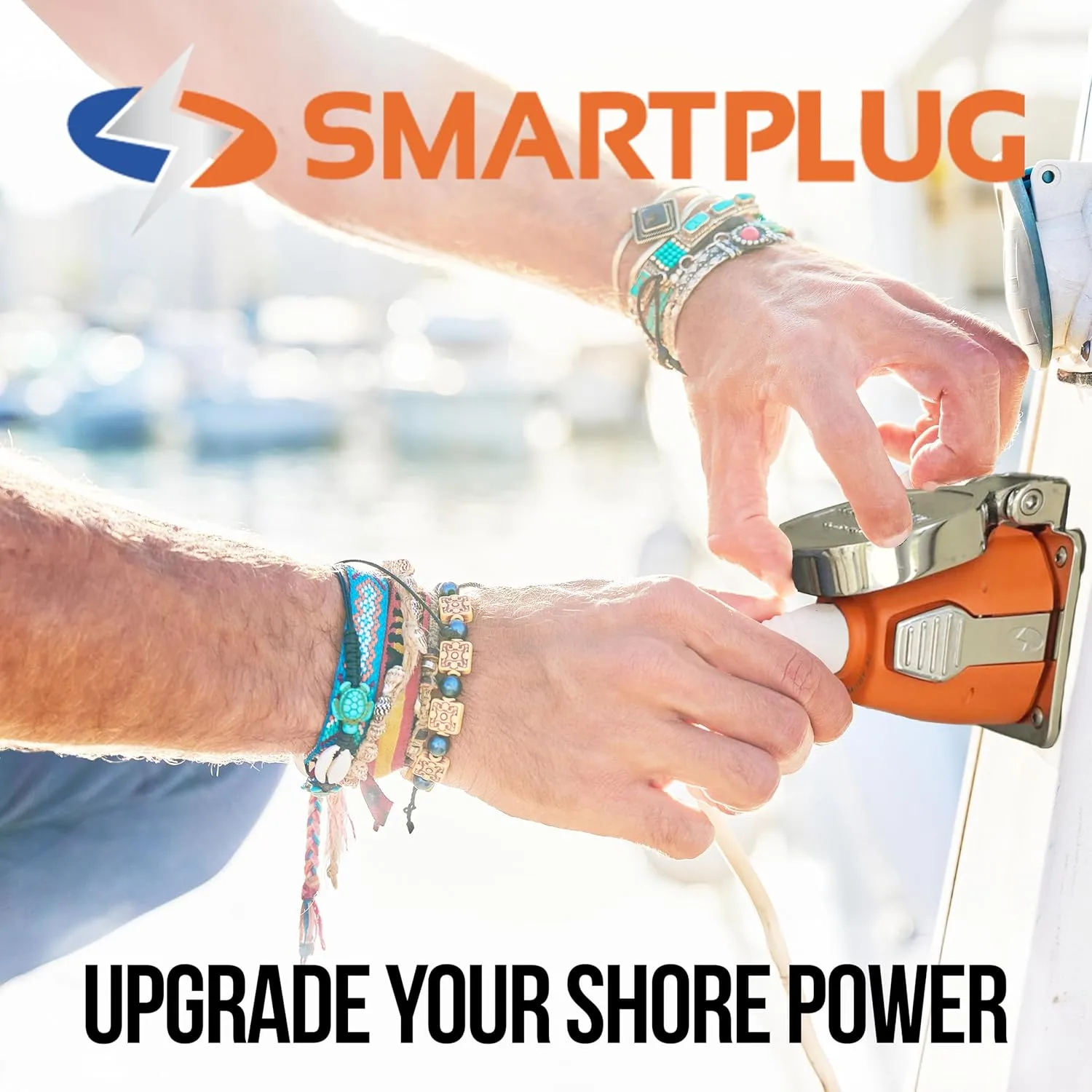 SmartPlug 50 Amp Shore Power Cord – 50A 125V/250V Marine Cord, RV Accessories, Marina Park Power End