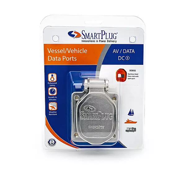 SmartPlug Data Port Case/Inlet Only - 316 SS Cover w/One Blank Plug & One Open Port