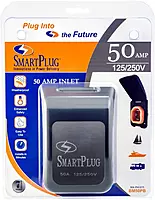 SmartPlug BM50PB Non-Metallic Inlet and Cover Assembly - 50 Amp, Black