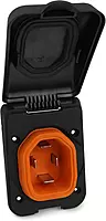 SmartPlug BM50PB Non-Metallic Inlet and Cover Assembly - 50 Amp, Black