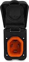 SmartPlug BM50PB Non-Metallic Inlet and Cover Assembly - 50 Amp, Black