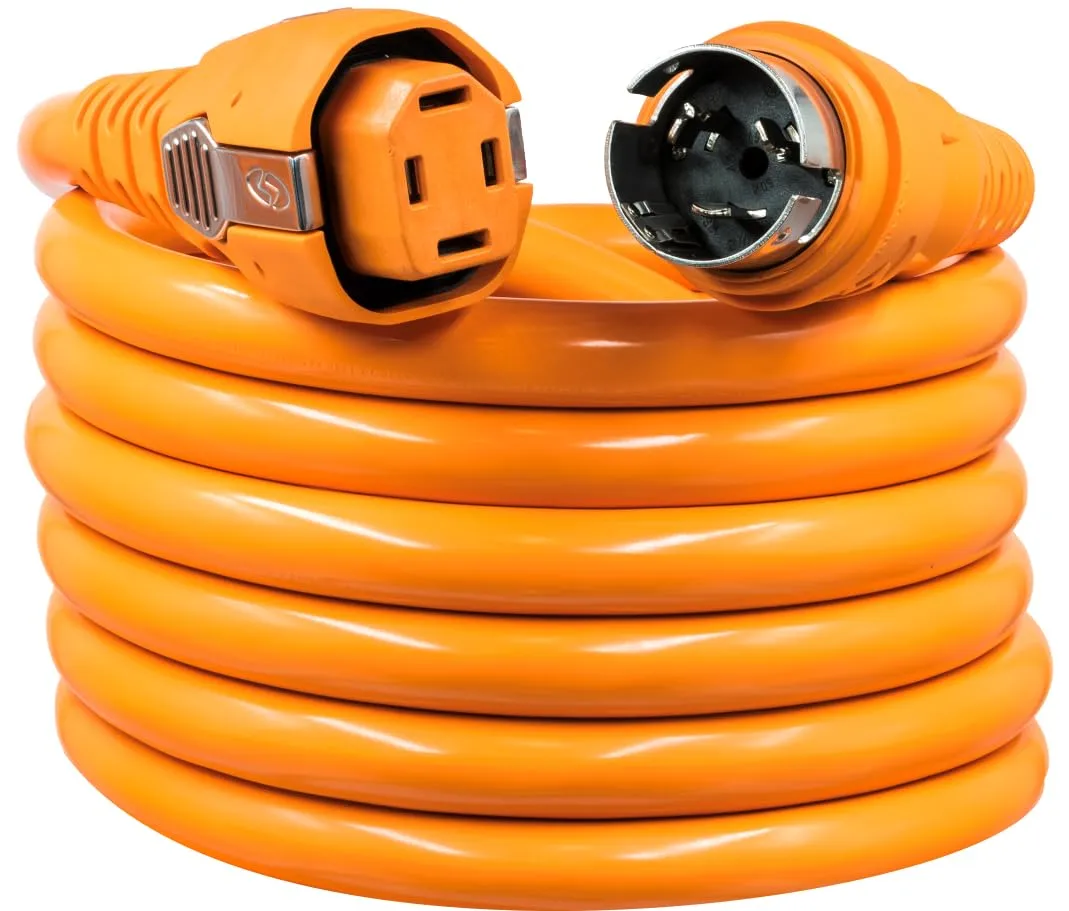 SmartPlug C50254 50 Amp / 125V/250V Cordset – Female Boatside to SS2-50P Twist-Lock Dockside Connector with Polarity
